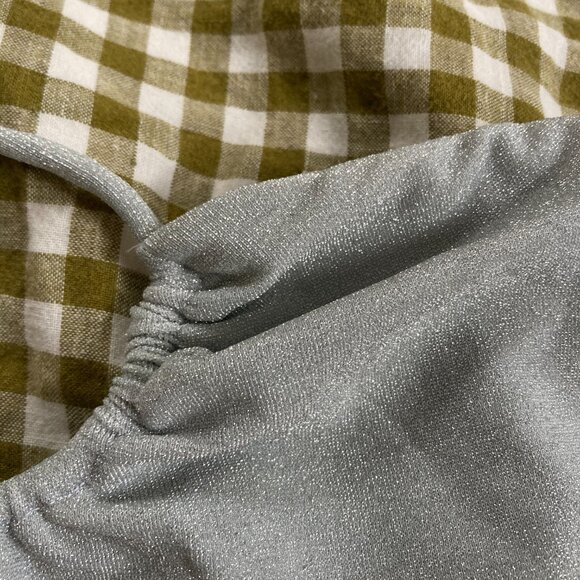 Reformation Anders Knit Top, Silver - Picture 3 of 5